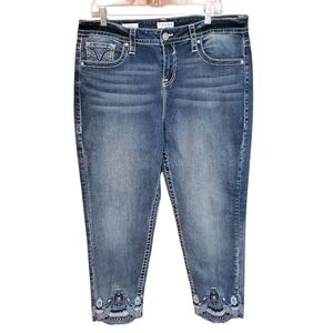 Vigoss Embroidered Hem Jeans